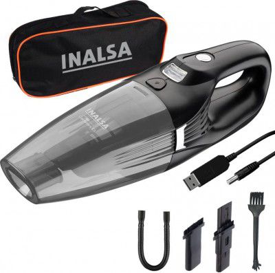 Inalsa Carworx CL Hand-held Vacuum Cleaner with 2 in 1 Mopping and Vacuum (Black)