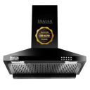 INALSA EKON 60cm 1100 m³/hr Pyramid Kitchen Chimney ( EKON 60BKFL, Black)...