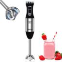 INALSA Electric Hand Blender with 500W Powerful DC Motor|Variable & Turbo Speed|Super Silent|Ultra Sharp SS Blade & Detachable Stem|2Yr Warranty|Blender for smoothie and juices,Whip,Chop-RobotInox500...
