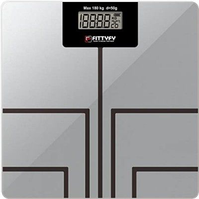 INALSA FITTYFY Digital Weighing Machine Thick Tempered Glass LCD Display, Weight Machine 