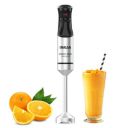 INALSA Hand Blender 1500Watts|Silent DC Copper Motor|Variable Speed with Stepless Technology|4 Attachments|Anti-Splash Technology| Detachable Stainless Steel Stem-Robot INOX 1500 Nero...