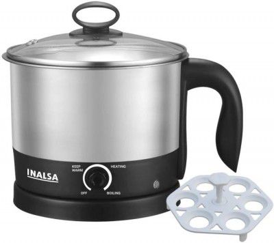 Inalsa Multi Cook Nu Multi Purpose Cooker for Soup Maggi Pasta Noodles Eggs Meals Electric Kettle  (1.5 L, Silver)