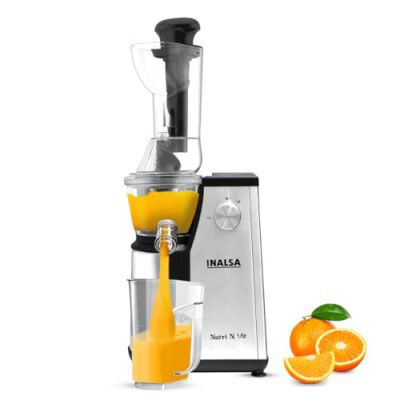 INALSA Professional Cold Press Juicer With 400 Watts Super Silent DC Motor|82 Mm Feeding Chute|Slow Juicer 