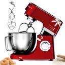 INALSA Stand Mixer 1300W With Digital Preset| Pure Copper Motor| 5.3L SS Bowl (Esperto Lx - Red)...
