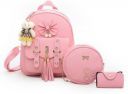 INAXA  Small 5 L Backpack Stylish Cute Mini 3PCS Combo Set For Girls  (Pink)...