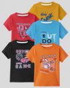 INBY Boys & Girls Graphic Print Pure Cotton T Shirt (Multicolor, Pack of 1)...