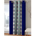 India Furnish Polyester Eyelet Single Piece Door Curtain- 7 Feet, Blue...