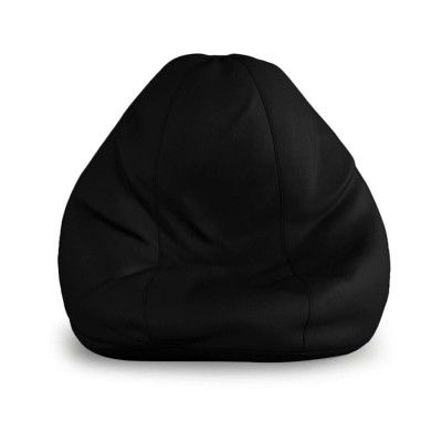 India Furnish Store Leatherette Bean Bag (with Beans) - XXXL, Black