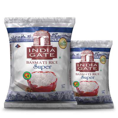 India Gate Basmati Rice Super, 1kg (with Free 500g)