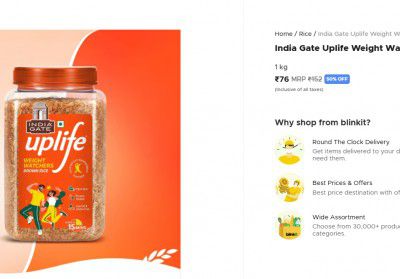 India Gate Uplife Weight Watchers Brown Rice