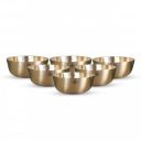 INDIAN ART VILLA Brass Bowl with Matt Finish Design, Decorative Dinnerware, Tableware and Serveware for Home Hotel Restaurant, Diameter-3.5 Inches, Set of 6...