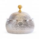 INDIAN ART VILLA Stainless Steel Casserole Pot with Rhombus Hammered Design, Volume-2000 ML...