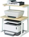 Indian Decor. 41180 Multipurpose Printer Table, Book Shelf Multiple Function Desk Organizer with Storage (3Tier) - White...