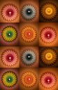 Indian Karigar 12pcs Diwali Diyas - Colourful 3D Reflection Diya For Decor ...