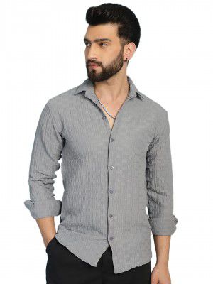 Indian Needle Woven Design Casual Shirt for Mens.