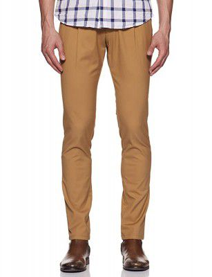 Indian Terrain Mens Tapered Fit Casual Trousers
