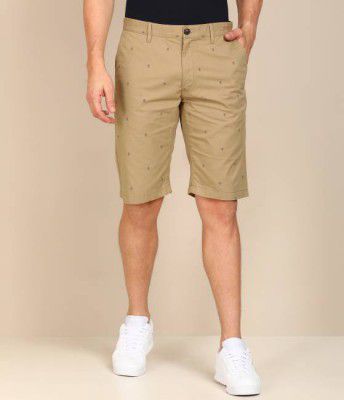 INDIAN TERRAIN Printed Men Brown Chino Shorts