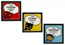 INDIANARA 3 Piece Set of Framed Wall Hanging Kids Room Decor Spiderman Batman Superman Art Prints 8.7 inch X 8.7 inch Without Glass...
