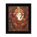 Indianara Lord Ganesha Framed wall Painting with Table Top 2236TTBK (8 ix 6 inch) -WITH FRAME & GLASS...
