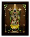 Indianara Tirupati Balaji Painting - Wood, 27x30.5x1cm, Multicolour (Brown)...