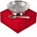 INDICRAFTSVILLA: Crafts Place to Discover World Silver/Gold Plated Single Kamal Bowl Set with Royal Velvet Box...