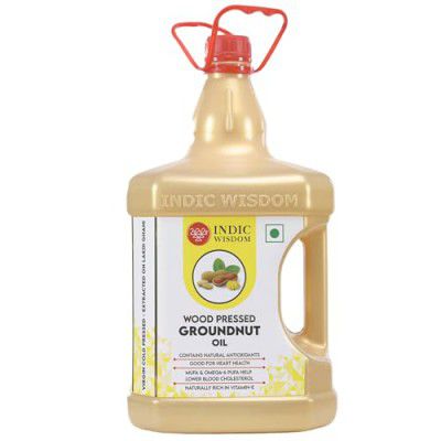 IndicWisdom Wood Pressed Groundnut Oil 5 Liter