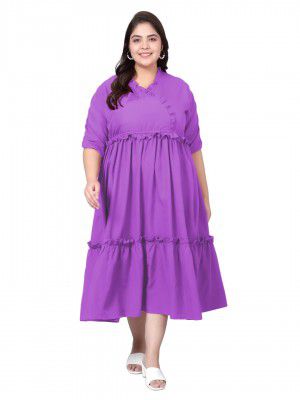 Indietoga Women's A-Line Tiered Maxi Dress (Plus Sizes 2XL to 7XL)