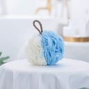 Indiginous Bath Shower Loofah Sponge Pouf Body Scrubber Exfoliator| Bathing Round Loofah for Men and Women| Ultra Soft Round Bath Sponge Loofah/Scrub (Double Tone Loofah 1Pc)...