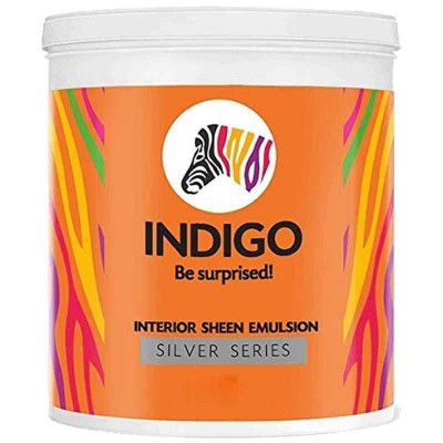 Indigo Interior Sheen Emulsion Sliver Series | Interior Paint | Sheen finish | 1 Liter | White