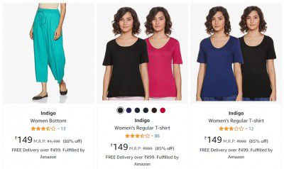 Indigo Women's Clothing at Minimum 85% off