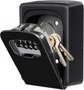Inditradition Wall Mounted Key Lock Box for Indoor & Outdoor (12x9x4 cm, Unbreakable ABS, Black)...