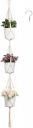 INDIVE GROUP Plant Hangers for Indoor-Outdoor and Balcony Flower Pot Hanger,Handmade Hanging Planter with Macrame Cotton Garden Plants Holders,40 inches(Without Pot)...