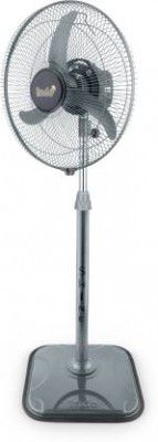 Indo 400mm High speed Pedestal farrata fan for home | 2400 RPM |2 Years Warranty (Ultra High Speed | Grey | Pack of 1)