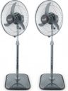 Indo 400mm High speed Pedestal farrata fan for home | 2400 RPM |2 Years Warranty| 1 Star 400 mm 3 Blade Pedestal Fan (Ultra High Speed | Grey | Pack of 2)...
