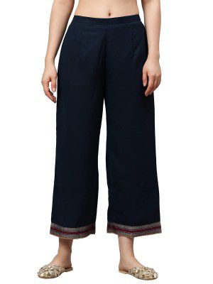INDO ERA Women's Regular Fit Mid Rise Palazzo
