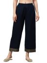 INDO ERA Women's Solid Regular Straight Palazzo Pant...