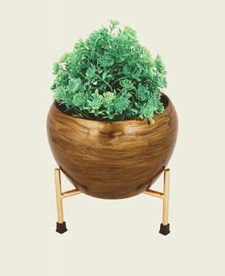 Indoor Metal Planter Pot with Stand for Balcony Office Living Room Lobby Home Decor Rust Free (Plant not inclued)