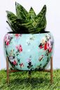 Indoor Plants Pots with Stand -Decorative Pots for Indoor Plants Rust Free Metal Plant Pots for Living Room, Balcony and Garden Decor (Plants not Included)...