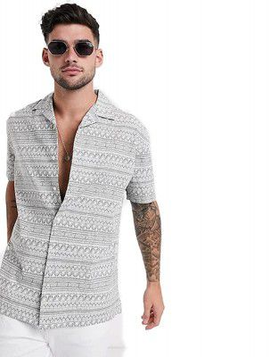 IndoPrimo Men's Classic Fit Poly Cotton Casual Shirt for Men Half Sleeves (i10)