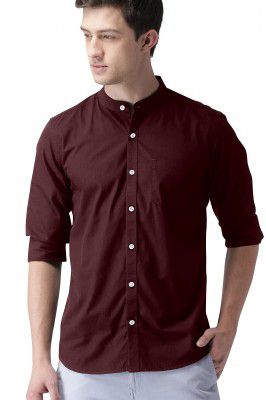 IndoPrimo Men's Regular Fit Cotton Casual Shirt for Men Full Sleeves