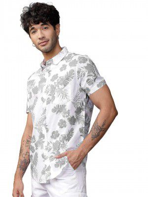 IndoPrimo Men's Regular Fit Poly Cotton Casual Shirt for Men Half Sleeves