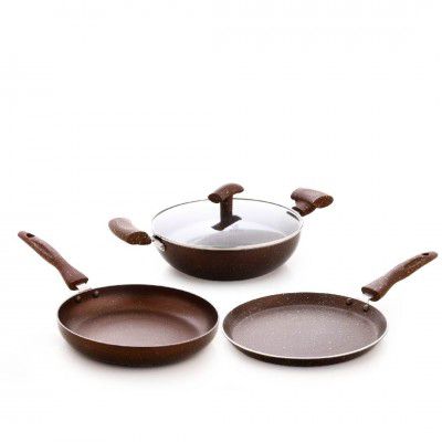 Crystal Vivid Series Induction Bottom Nonstick Cookware Set - 4 Pcs
