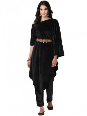 Indya Women's Cotton Solid Kurta Set