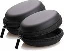 Inefable® Earphone Headphone Case Pouch Cover Carrying Case for Earphones, Headset, Pen Drives, SD Cards, All Mobile Accessories (Black) (Pack of 2)...