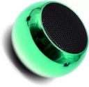 INEFABLE Mini Boost 4 Bluetooth Speaker 4D Mini Electroplating Round Steel Speaker - Green - Pack of 1...