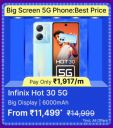 Infinix Hot 30 5G @ ₹11,499/- on Flipkart's Big Billion Days Sale...