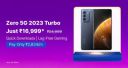 Infinix Zero 5G 2023 TURBO (8 GB RAM + 256 GB) @ ₹16,999 on Flipkart's Big Billion Days Sale...