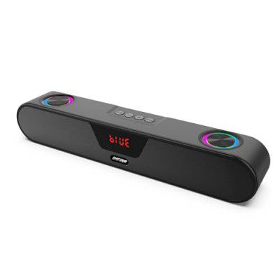iNFiRe FireBar 20 Bluetooth Soundbar in-Built RGB Light Upto 8 Hours Playback, BT Version 5.3 & Multi Connectivity, Volume Control (Black)