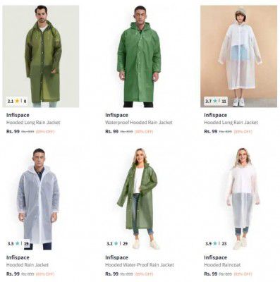 Infispace Rain Jacket At Only @ 99/-