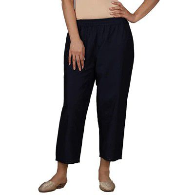 INFUSE by Shoppers Stop Embroidered Polyester Straight Fit Womens Palazzo